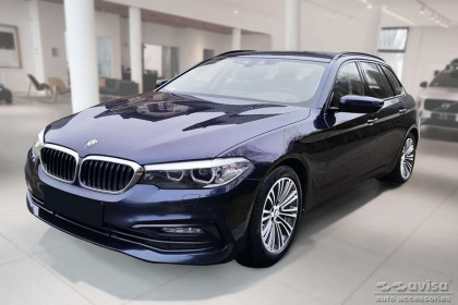 Nerezová ochranná lišta zadního nárazníku BMW 5 G31 Touring (Kombi) 2017-2020 Strong edition - stříbrná