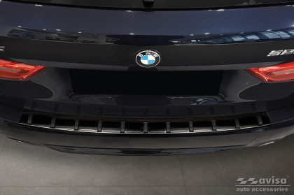 Nerezová ochranná lišta zadního nárazníku BMW 5 G31 Touring (Kombi) 2017-2020 Strong edition - černá