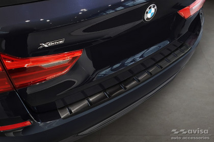 Nerezová ochranná lišta zadního nárazníku BMW 5 G31 Touring (Kombi) 2017-2020 Strong edition - černá