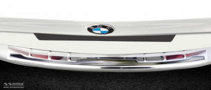 Ochranná lišta zadního nárazníku - PERFORMANCE CARBON EDITION - BMW 3 G21 Touring 2017-2020  stříbrná/šedý karbon
