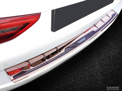 Ochranná lišta zadního nárazníku - PERFORMANCE CARBON EDITION - BMW 5 G31 Touring 2017-2020  měděná/měděný karbon