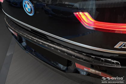 Nerezová ochranná lišta zadního nárazníku BMW  i3 (i01) FL2017- černá