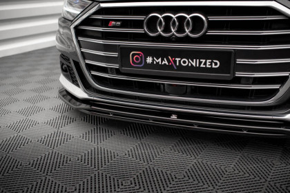 Spojler pod nárazník lipa V.1 Audi S8 D5 černý lesklý plast