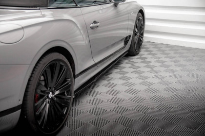 Prahové lišty Bentley Continental GT Mk3 černý lesklý plast