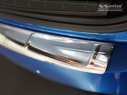 Nerezová ochranná lišta zadního nárazníku BMW X1 F48 M-paket 2015- stříbrná