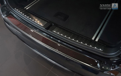 Ochranná lišta zadního nárazníku - CARBON EDITION - BMW X3 F25 2015-  černá/červený karbon