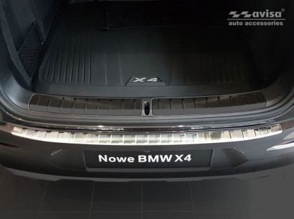 Nerezová ochranná lišta zadního nárazníku BMW X4 II G02 2018- stříbrná