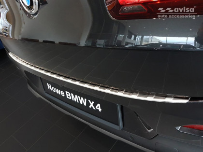 Nerezová ochranná lišta zadního nárazníku BMW X4 II G02 2018- stříbrná