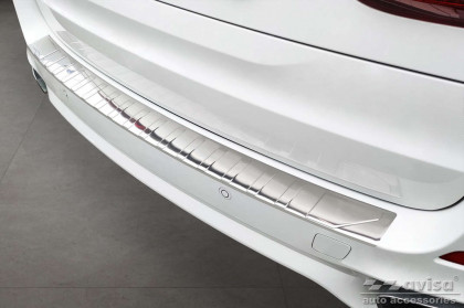 Nerezová ochranná lišta zadního nárazníku BMW X5 III F15 M-Paket 2013-2018 stříbrná