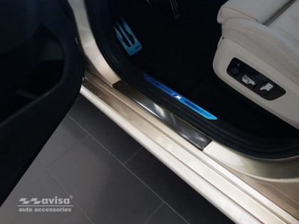Prahové ochranné nerezové lišty Avisa pro BMW X5 IV G05 M-paket 2018- černé