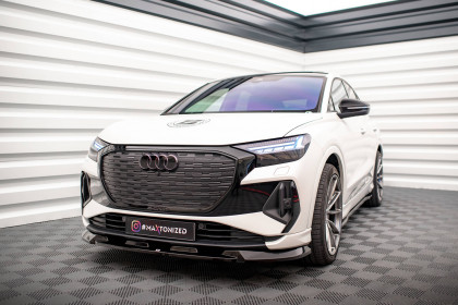 Spojler pod nárazník lipa V.1 Audi Q4 e-tron Sportback Mk1 černý lesklý plast