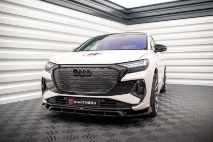 Spojler pod nárazník lipa V.2 Audi Q4 e-tron Sportback Mk1 černý lesklý plast