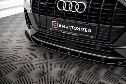 Spojler pod nárazník lipa V.1 Audi Q3 S-Line F3 černý lesklý plast