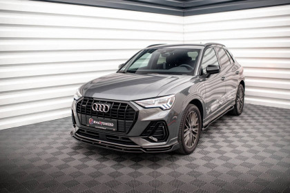 Spojler pod nárazník lipa V.2 Audi Q3 S-Line F3 černý lesklý plast