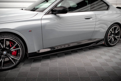 Prahové lišty V.1 BMW 2 Coupe M-Pack / M240i G42 černý lesklý plast