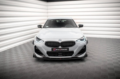 Street pro spojler pod nárazník lipa + flaps BMW 2 Coupe M-Pack / M240i G42 černo-červený