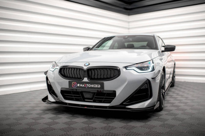 Street pro spojler pod nárazník lipa + flaps BMW 2 Coupe M-Pack / M240i G42 černo-červený