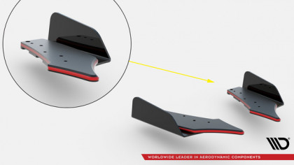 Splittery zadní boční Street Pro + flaps BMW 2 Coupe M240i G42 černo-červené