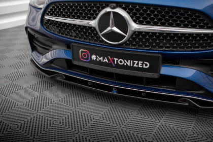 Spojler pod nárazník lipa V.1 Mercedes-Benz C AMG-Line W206 černý lesklý plast