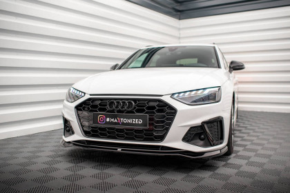 Spojler pod nárazník lipa V.2 Audi A4 S-Line / S4 B9 Facelift černý lesklý plast