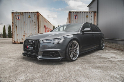 Spojler pod nárazník lipa Audi S6 / A6 S-Line C7 FL černý matný plast