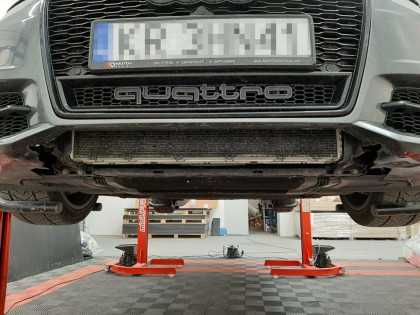 Spojler pod nárazník lipa Audi S6 / A6 S-Line C7 FL černý matný plast