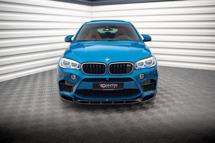 Spojler pod nárazník lipa V.3 BMW X5 M F15 / X6 M F86 černý lesklý plast