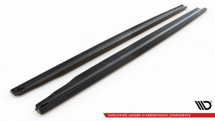 Prahové lišty Mercedes-Benz S Long AMG-Line V223 černý lesklý plast