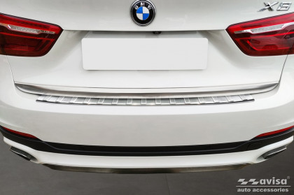 Nerezová ochranná lišta zadního nárazníku BMW X6/F16 2014- stříbrná