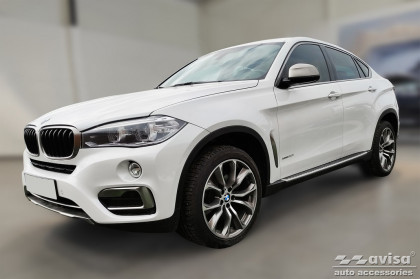 Nerezová ochranná lišta zadního nárazníku BMW X6/F16 2014- stříbrná