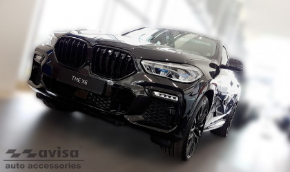 Prahové ochranné nerezové lišty Avisa pro BMW  X6 G06 2019- stříbrné