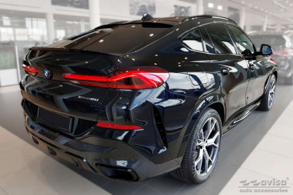 Prahové ochranné nerezové lišty Avisa HYBRID pro BMW  X6 G06 2019- černé lesklé