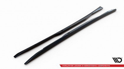 Prahové lišty Infiniti Q50 S Mk1 černý lesklý plast