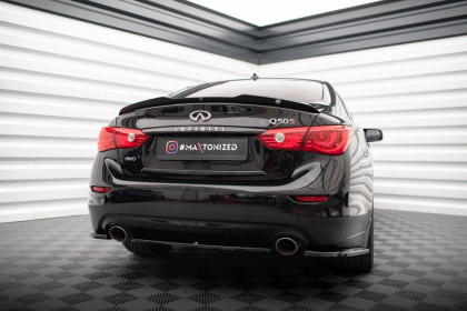 Prodloužení spoileru Infiniti Q50 S Mk1 černý lesklý plast 