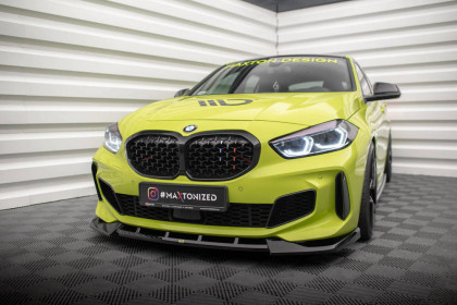 Spojler pod nárazník lipa V.6 BMW 1 F40 M-Pack / M135i  černý matný plast