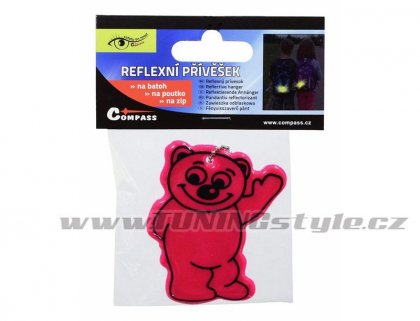 Přívěšek reflexní BEAR - fialový