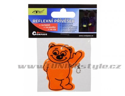 Přívěšek reflexní BEAR - oranžový