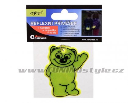 Přívěšek reflexní BEAR - žlutý