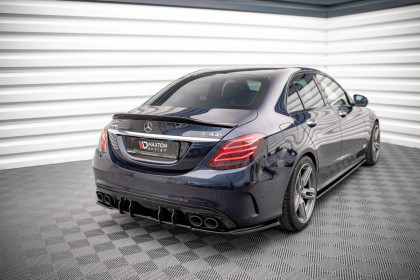 Splittery zadní boční Mercedes-AMG C 43 Sedan W205 Facelift černý lesklý plast