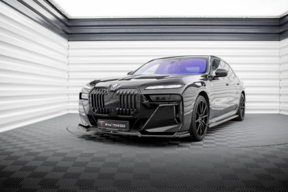 Spojler pod nárazník lipa V.3 BMW 7 M-Pack / M760e G70 černý lesklý plast