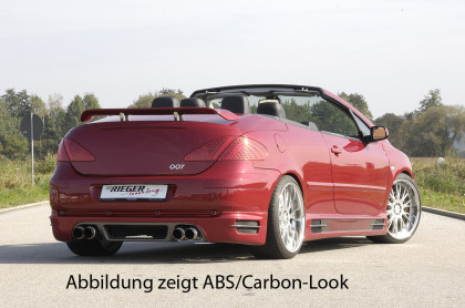 Rieger spoiler pod zadní nárazník Peugeot 307, plast ABS bez povrchové úpravy, pro vozy se 4 koncovkami
