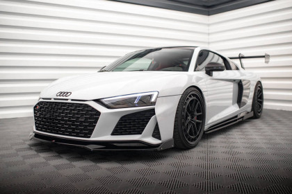 Spojler pod nárazník lipa V.3+flaps Audi R8 Mk2 Facelift černý lesklý plast