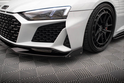 Spojler pod nárazník lipa V.3+flaps Audi R8 Mk2 Facelift černý lesklý plast