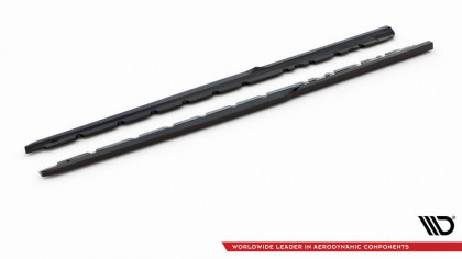 Prahové lišty V.2 Audi R8 Mk2 Facelift černý lesklý plast