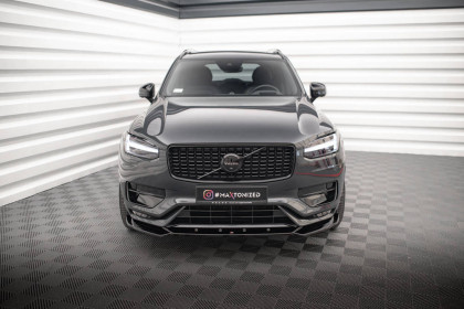 Spojler pod nárazník lipa V.1 Volvo XC90 R-Design Mk2 Facelift černý lesklý plast