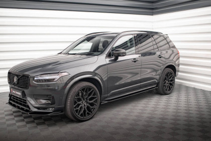 Prahové lišty Volvo XC90 R-Design Mk2 Facelift černý lesklý plast