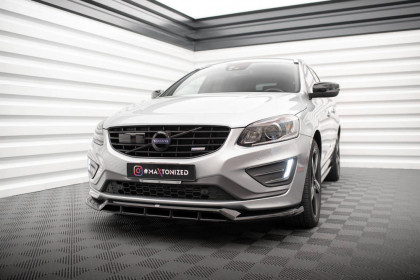 Spojler pod nárazník lipa Volvo XC60 R-Design Mk1 Facelift carbon look