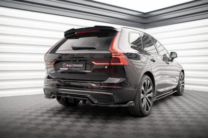 Spoiler zadního nárazníku Volvo XC60 R-Design Mk2 Facelift černý lesklý plast