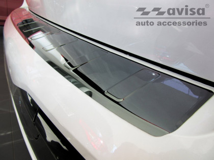 Nerezová ochranná lišta zadního nárazníku pro BMW X7 (G07) M-Paket černá zrcadlová