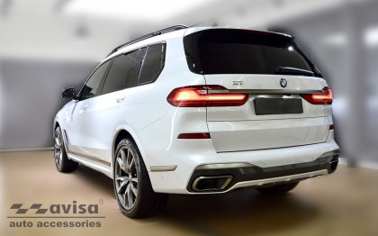 Nerezová ochranná lišta zadního nárazníku pro BMW X7 (G07) M-Paket - titanová